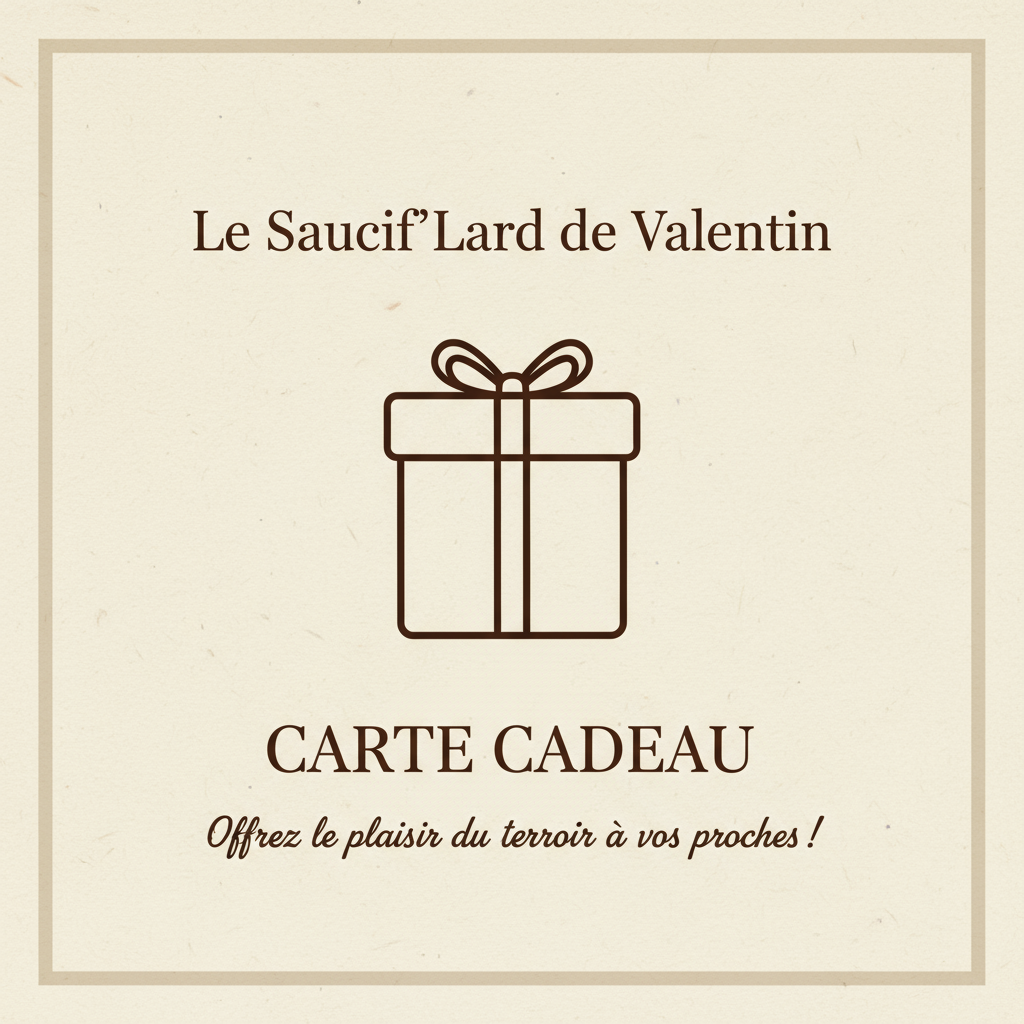 carte cadeau Le saucif'lard de valentin