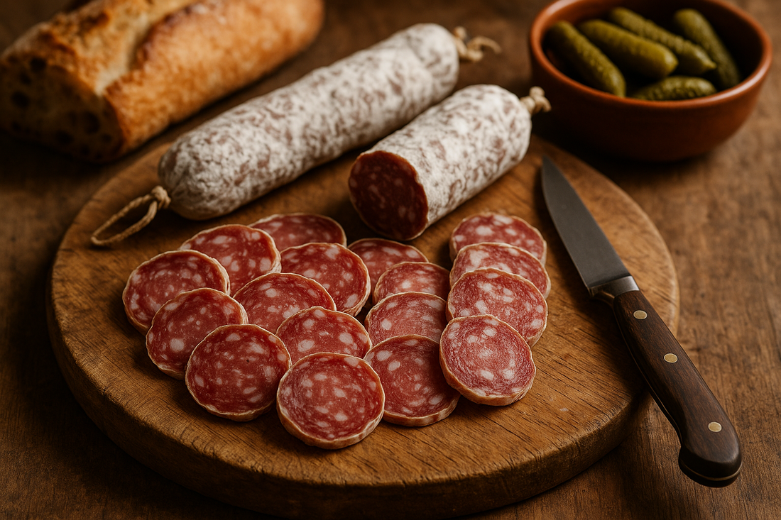 Planche a découper saucisson